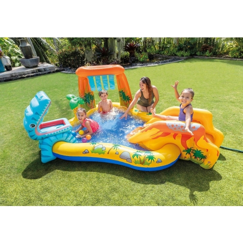 BASEN WODNY WIELKI PLAC ZABAW DINOZAUR ZJEŻDŻALNIA Z PIŁKAMI DLA DZIECI 99