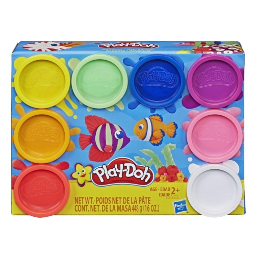 PLAY-DOH CIASTOLINA 8-PAK TĘCZOWA 448g MASY MIX KOLORÓW NA PREZENT HASBRO