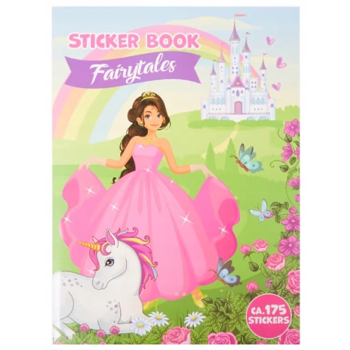 Książka z naklejkami Fairytales 175 ładnych naklejek do kreatywnej pracy