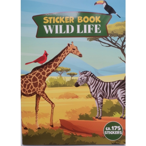 Książka z naklejkami 175 naklejek WILD LIFE do kreatywnej pracy dzieci 979