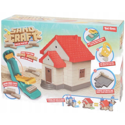 Zrób to sam domek z piasku gotowy zestaw z foremkami i piaskiem TOI-TOYS 26