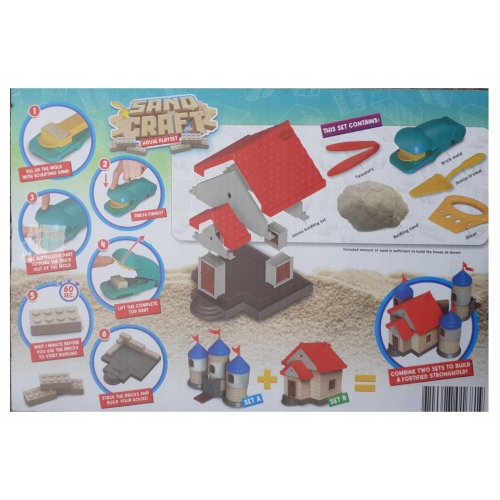 Zrób to sam domek z piasku gotowy zestaw z foremkami i piaskiem TOI-TOYS 26