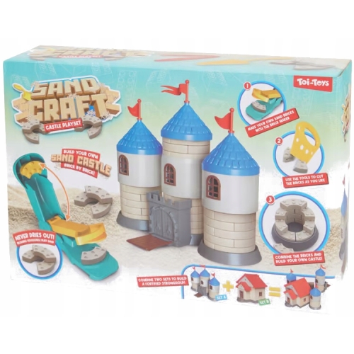 Zrób to sam domek z piasku gotowy zestaw z foremkami i piaskiem TOI-TOYS 26