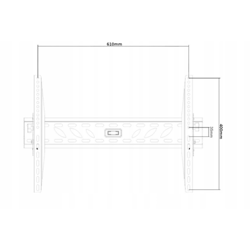 Uchwyt na telewizor Cabletech UCH0121 37-70' 50KG ULTRA SLIM MOCNY UCHYLNY