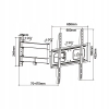 Uchwyt na telewizor Cabletech UCH0210 REGULOWANY NAROŻNY 37-70' 50KG MOCNY