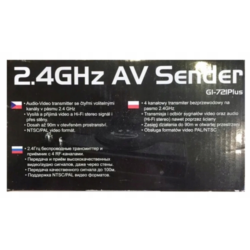 TRANSMITER GI-721 Plus ODBIORNIK A/V NADAJNIK RCA-SCART NADAJNIK ODBIORNIK