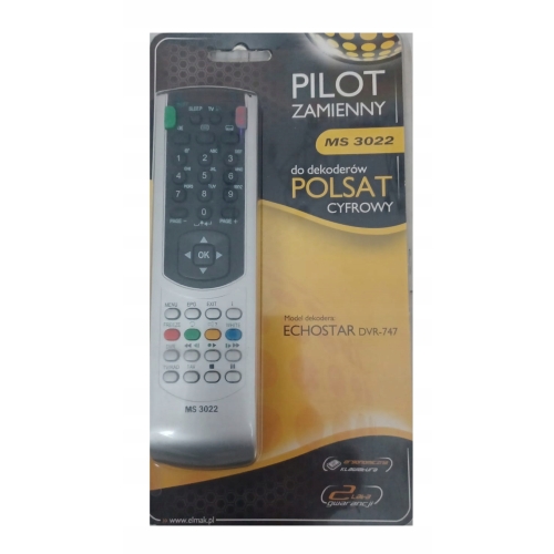 Pilot MS 3022 ECHOSTAR DVR-747 czarny DO DEKODERA ZAMIENNIK WYSOKA JAKOŚĆ