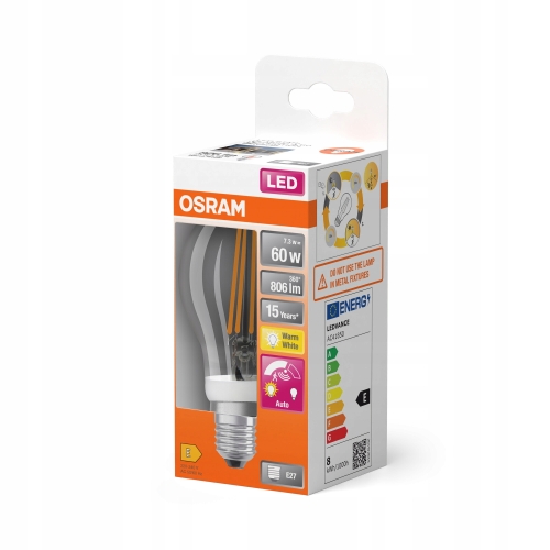 Żarówka OSRAM Star+ LED E27 806 lm 60W DO DOMU OGRODU DEKORACYJNA OSZCZĘDNA