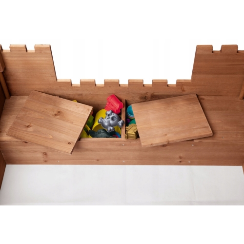 Piaskownica kształt Zamek Rycerski Drewniana Ogromna 113 x 70 cm Playtive