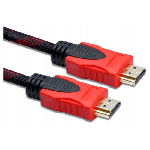 Kabel HDMI - HDMI 2m wysokiej jakości w oplocie 1080P GOLD 24K GC-HD-102R