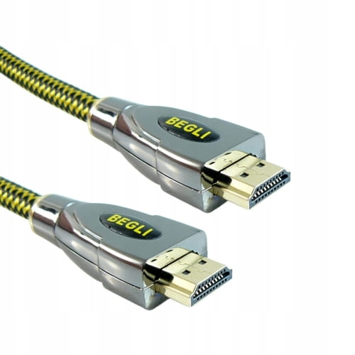 Kabel High End HDMI - HDMI 2m GC-HD-1003S WYSOKIEJ JAKOŚCI W OPLOCIE SILVER