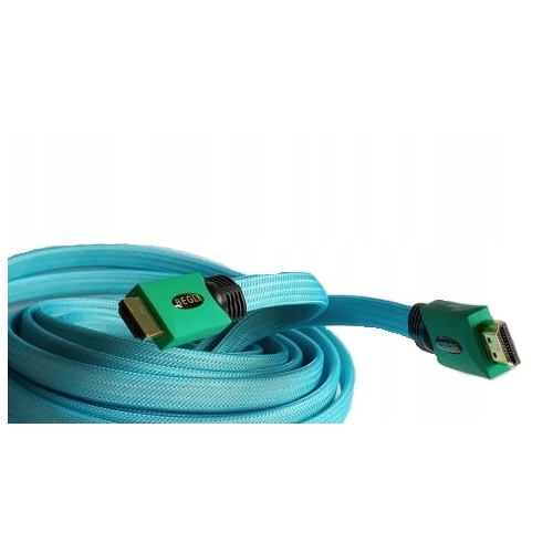 Kabel GOLD 24K HDMI - HDMI 5m GC-HD-1019 PŁASKI WYSOKIEJ JAKOSCI PRZEWÓD