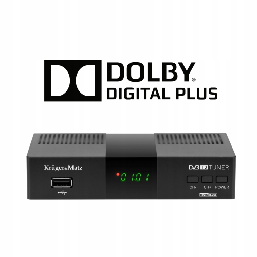 Tuner DVB-T2 Kruger&matz KM0550D 1080P FULL HD USB REC PVR