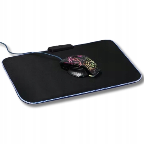 PODKŁADKA POD MYSZ BATTLETRON RGB ZMIENIAJĄCA KOLOR 25x35CM 4MM LED USB-C