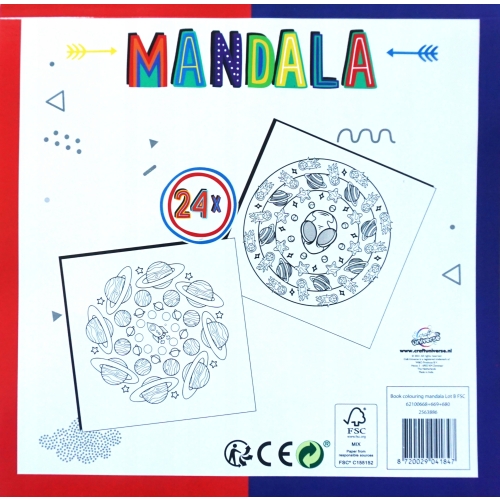 KOLOROWANKA MANDALA kreatywny zestaw 24 stron dla dzieci i dorosłych KOSMOS