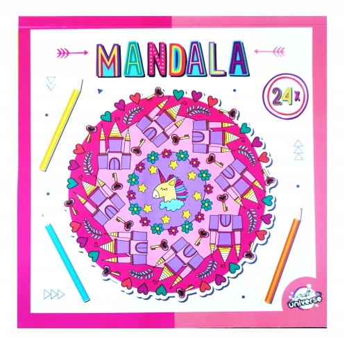KOLOROWANKA MANDALA kreatywny zest 24 str dla dzieci i dorosłych JEDNOROŻEC