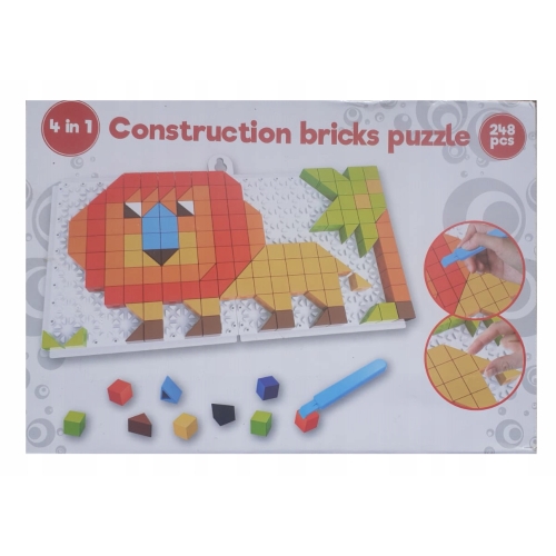 PUZZLE KONSTRUKCYJNE Układanka mozaika dla dzieci EDDY TOYS 248 ELEMENTÓW