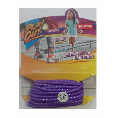 Guma do skakania max elastyczna jump różowa Toi-Toys 3-8 metrów dla dzieci