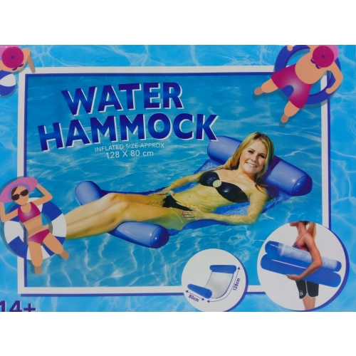 DMUCHANY HAMAK WODNY Z SIATKĄ MATERAC LEŻAK DO OPALANIA 128 x 80 cm RÓŻOWY