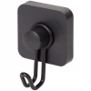 WIESZAK Z PRZYSSAWKĄ HACZYK NA RĘCZNIK DO ŁAZIENKI KUCHNI CZARNY PODWÓJNY