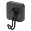 WIESZAK Z PRZYSSAWKĄ HACZYK NA RĘCZNIK DO ŁAZIENKI KUCHNI CZARNY PODWÓJNY