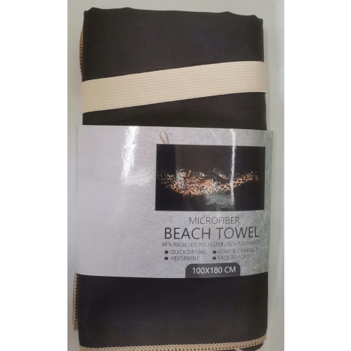 Ręcznik plażowy SZYBKOSCHNĄCY MIKROFIBRA 100x180cm lekki kompaktowy z kotem