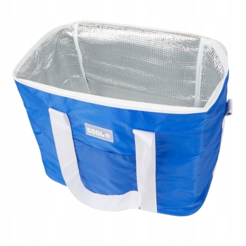 Torba termiczna na ramię zapinana na zamek 42x 25xH33 Duża Niebieska 30 L