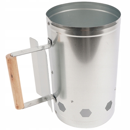 KOMIN DO ROZPALANIA WĘGLA BRYKIETU BBQ KOMINKA OGNISKA GRILLA 26x17cm duży
