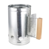 KOMIN DO ROZPALANIA WĘGLA BRYKIETU BBQ KOMINKA OGNISKA GRILLA 26x17cm STAL