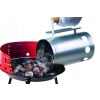 KOMIN DO ROZPALANIA WĘGLA GRILLA OGNISKA KOMINKA BBQ DUŻY SREBRNY WYDAJNY