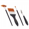 Pędzle artystyczne malarskie Brush set 3 pędzli + szpatułka Van Bleiswijck