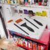 Pędzle artystyczne malarskie Brush set 3 pędzli + szpatułka Van Bleiswijck
