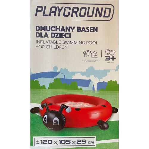 Basen dmuchany okrągły Playground 120 x 105 cm DLA DZIECI NA UPALNE DNI 3+