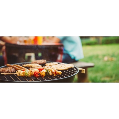 Szczotka do grilla BBQ 3w1 skrobak uchwyt gąbka Absolu Chic poręczna mała 1