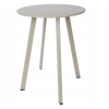 STOLIK KAWOWY DO SALONU 50x50x38 cm BEŻOWO BIAŁY Z DREWNA GLAMOUR LOFTOWY