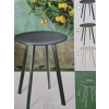 STOLIK KAWOWY DO SALONU 50x50x38 cm BEŻOWO BIAŁY Z DREWNA GLAMOUR LOFTOWY