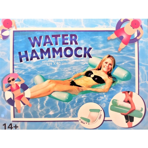 HAMAK WODNY MATERAC Z SIATKĄ DMUCHANY WYGODNY DO OPALANIA ZIELONY TURKUS