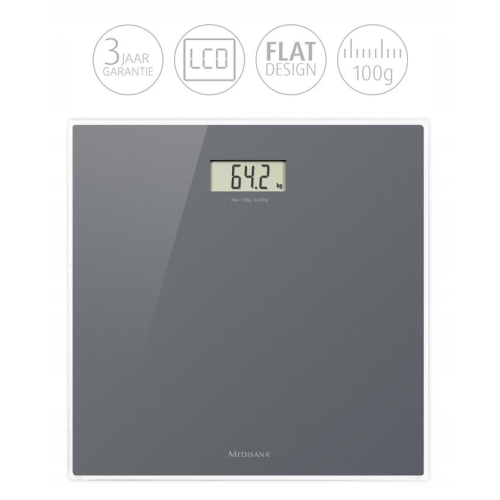 Waga łazienkowa Medisana szklana elektroniczna precyzyjna lcd 150 kg szara