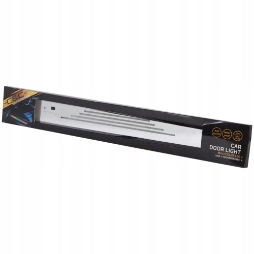 Nakładki progowe led usb oświetlenie drzwi samochodu TUNING SPORT CZARNE