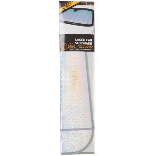 Laserowa aluminiowa osłona przeciwsłoneczna do aut uniwersalna 135 x 60 cm