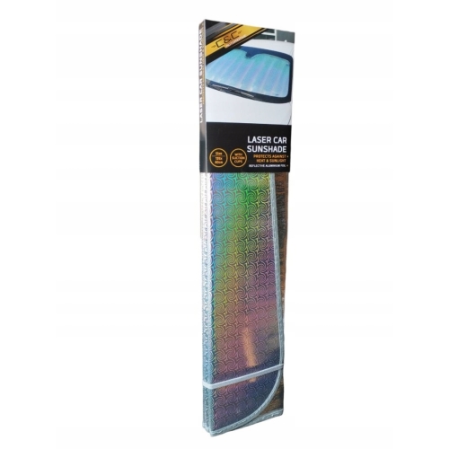 Laserowa aluminiowa osłona przeciwsłoneczna do aut uniwersalna 135 x 60 cm