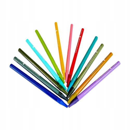 Kredki Bezdrzewne Akwarelowe Wodne WOODLESS PENCILS DecoTime 032-045 12szt.