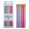 Ołowki z gumka HB Pencils Kolorowe do malowania rysowania szkicowania 10szt