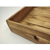 Taca drewniana brązowa bejcowana elegancka TEKOWA duża 26 x 18 x 4,5 cm