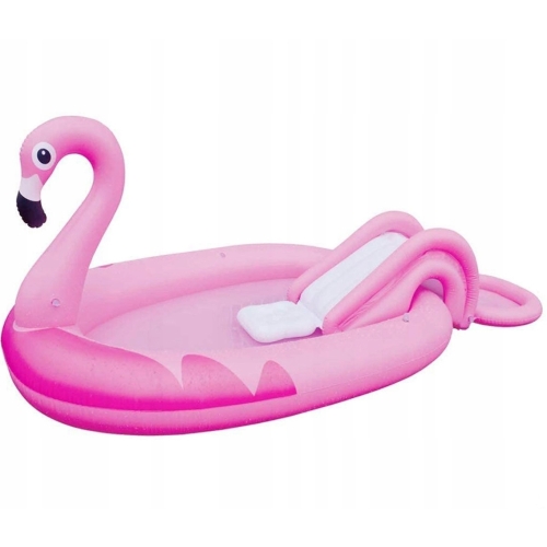 Basen Dmuchany Wielka Zjeżdżalnia Flaming Flamingo SunClub 213x123 x78 cm