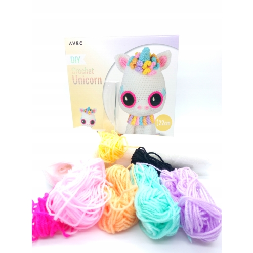 ZESTAW DO SZYDEŁKOWANIA WŁÓCZKA SZYDEŁKO IGŁA MAGICZNA WRÓŻKA 34cm MASKOTKA
