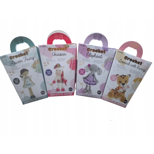 ZESTAW DO SZYDEŁKOWANIA WŁÓCZKA SZYDEŁKO IGŁA MAGICZNA WRÓŻKA 34cm MASKOTKA