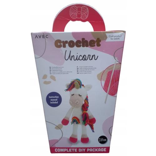 ZESTAW DO SZYDEŁKOWANIA WŁÓCZKA SZYDEŁKO JEDNOROŻEC 27 cm UNICORN 2024