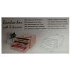 ORGANIZER bambusowy z 3 szufladami NA PRZYBORY KOSMETYKI 33 x 25 x 15 DUŻY