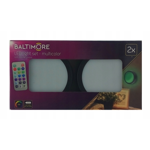 LAMPY BEZPRZEWODOWE 3 x LED PILOT ŚCIEMNIACZ PODSZAFKOWE BALTIMORE CZARNE